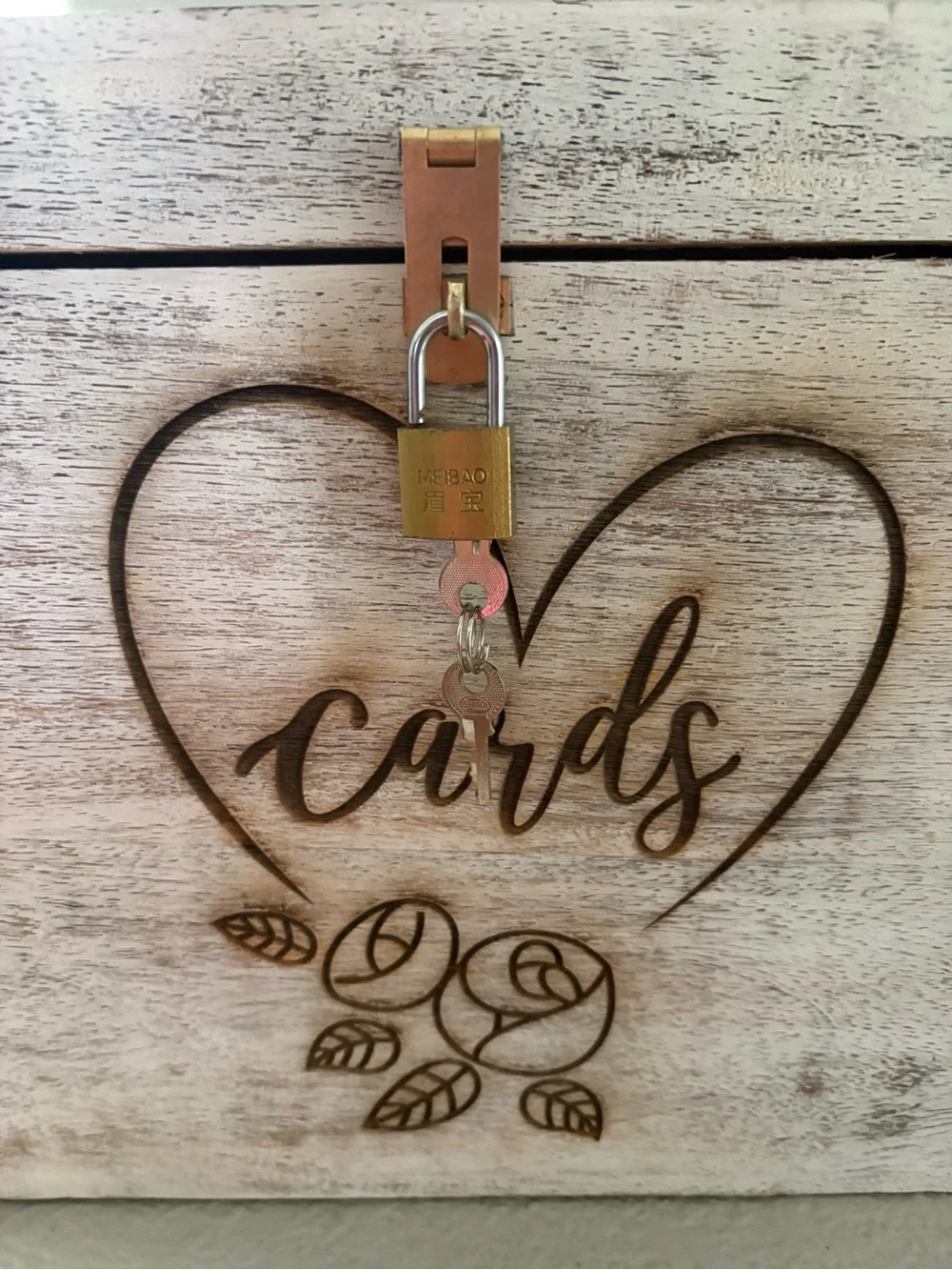 Wooden Wedding Card Box
